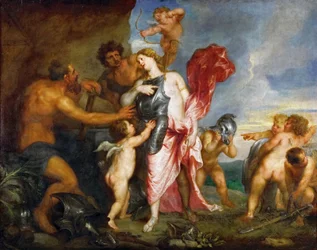 Thetis empfängt von Hephaistos die Waffen für Achill